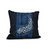 Fish Pool Outdoor Throw Pillow - 16" - Navy Blue and White - IMAGE 1