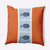 18" x 18" Orange and Blue Fish Chips Outdoor Throw Pillow - IMAGE 1