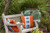 18" x 18" Orange and Blue Fish Chips Outdoor Throw Pillow - IMAGE 2