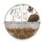 19.5" Brown Round Wall Cork Caddy with Wine Bottle and Glass Design - IMAGE 1