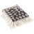 60" Brown and White Rectangular Diamond Patterned Cotton Throw - IMAGE 1