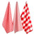 Set of 3 Assorted Red and White Dish Towel, 30" - IMAGE 1