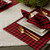 Reversible Buffalo Check Rectangular Placemats - 19" - Red and Black - Set of 4 - IMAGE 2