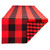 14" x 108" Red and Black Checkered Reversible Rectangular Table Runner - IMAGE 1