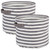 Set of 2 Gray and White Lined Design Storage and Laundry Bin 12" - IMAGE 1