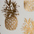 Square Pineapple Cube Storage Bin - 11" - White and Gold - Set of 4 - IMAGE 3