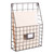 Set of 2 Grey Wire Wall File Basket Storage, 45" - IMAGE 3