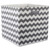 Gray Polyester Cube Storage Bin with Chevron Design 13" - IMAGE 1
