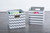 Gray Polyester Cube Storage Bin with Chevron Design 13" - IMAGE 4