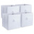 Set of 4 White Nonwoven Fabric Storage Bin with Cube Design 11" - IMAGE 1