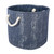 20" Blue and Silver Storage and Laundry Basket - IMAGE 1
