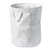 17" White and Silver Round Paper Storage Bin - IMAGE 1