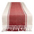 13" x 108" Red and White Dobby Striped Rectangular Table Runner - IMAGE 1