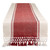 13" x 72" Red and White Dobby Striped Rectangular Table Runner - IMAGE 1