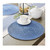 Floral Woven Round Placemats - 15" - French Blue - Set of 6 - IMAGE 2