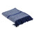 60" Navy Blue Striped Rectangular Cotton Throw - IMAGE 2