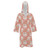 Red and White Coastal Coral Shells Hooded Women's Adult Beach Cover Up - 2XL - IMAGE 1