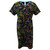 Black and Sky Blue Fun Bright Women's Adult Sleep Shirt - Extra Large - IMAGE 1