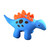 Set of 5 Blue and Orange Dino Huggable Plush Toys 10" - IMAGE 1
