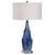 31" Contemporary Ceramic Table Lamp with White Round Drum Shade - IMAGE 1