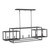 44" Black and Silver Contemporary 6 Light Rectangular Chandelier - IMAGE 1