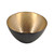 11.75" Champagne Gold and Black Glass Ice Serving Bowl - IMAGE 1