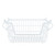 6" x 12.5" White Small Metal Rectangular Basket - IMAGE 1