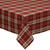 Classic Plaid Square Tablecloth - 52" - Apple Red and Yellow - IMAGE 1