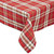 Classic Plaid Rectangular Cotton Tablecloth - 84" - Apple Red and Yellow