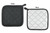Quilted Terry Cotton Kitchen Pot Holders - 7" - Charcoal Gray - Set of 3 - IMAGE 4