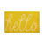 30" Yellow and Off-White Rectangular Durable and Non-Slip Doormat with "Yellow Hello" Design - IMAGE 1