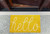 30" Yellow and Off-White Rectangular Durable and Non-Slip Doormat with "Yellow Hello" Design - IMAGE 5