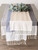 Diamond Stripe Border Cotton Table Runner - 108" - White and Black - IMAGE 5