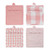 Checkered And Striped Kitchen Potholders - 9" - Pink and White - Set of 4 - IMAGE 1