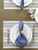 Woven Striped Placemats - 13" - Tan and Blue - Set of 6