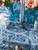 120" Zippered Outdoor Tablecloth with Printed Blue Paisley Design - IMAGE 6