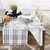 Farmhouse Windowpane Cotton Placemats - 19" - Blue and White - Set of 6 - IMAGE 6