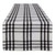 Homestead Plaid Cotton Table Runner - 72" - White and Black - IMAGE 1