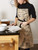 Fresh Herbs Unisex Chef Kitchen Apron - 40" - Beige and Black