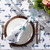 Anchors Away Nautical Outdoor Tablecloth - 84" - White and Nautical Blue - IMAGE 4