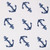 Anchors Away Nautical Outdoor Tablecloth - 84" - White and Nautical Blue - IMAGE 6