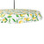 Lemon Bliss Zippered Round Outdoor Tablecloth - 60" - White and Yellow - IMAGE 1