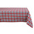 Classic Tartan Plaid Square Cotton Tablecloth - 52" - White and Red - IMAGE 1