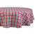 Tartan Plaid Round Cotton Tablecloth - 70" - White and Red - IMAGE 1