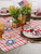 Tartan Plaid Round Cotton Tablecloth - 70" - White and Red