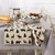 Set of 6 Beige and Black Animal Print Napkin, 20"