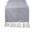 Woven Cotton Table Runner with Tassels - 72" - Blue and White - IMAGE 1