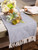 Woven Cotton Table Runner with Tassels - 72" - Blue and White