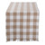 72" Fringed Table Runner with Stone Brown Checkered Design - IMAGE 1