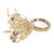 Set of 6 Gold Plated Napkin Rings With Beads, 1.5" - IMAGE 2